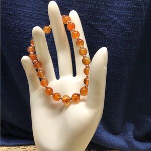Elegant Orange Beaded Bracelet